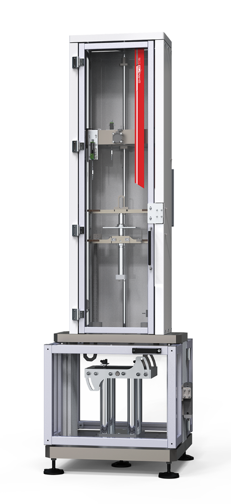 probador de impacto, pruebas de impacto, torre de caida